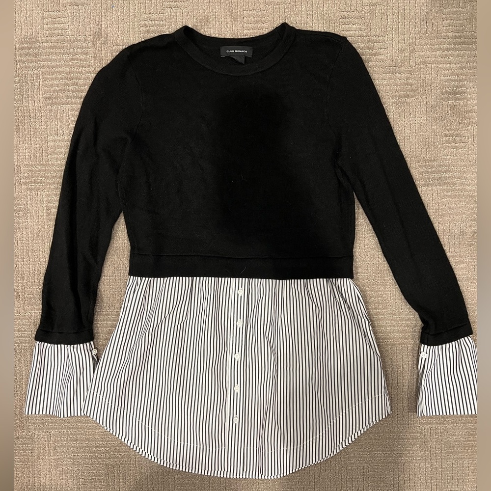 Club Monaco Berdine Sweater Sz Small Black